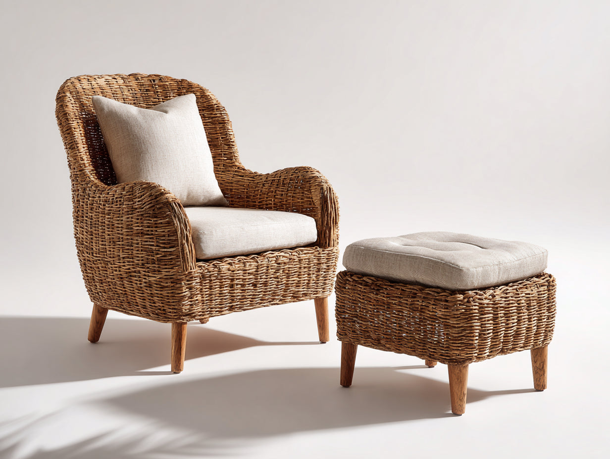 Polyrattan Gartensessel Polyrattan 88x80x102 cm braun-beige - klassisches Lounge Design