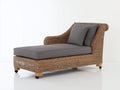 Sonnenliege Polyrattan 175x72x82 cm - Natur-Dunkelgrau - Für Garten - Modernes Design