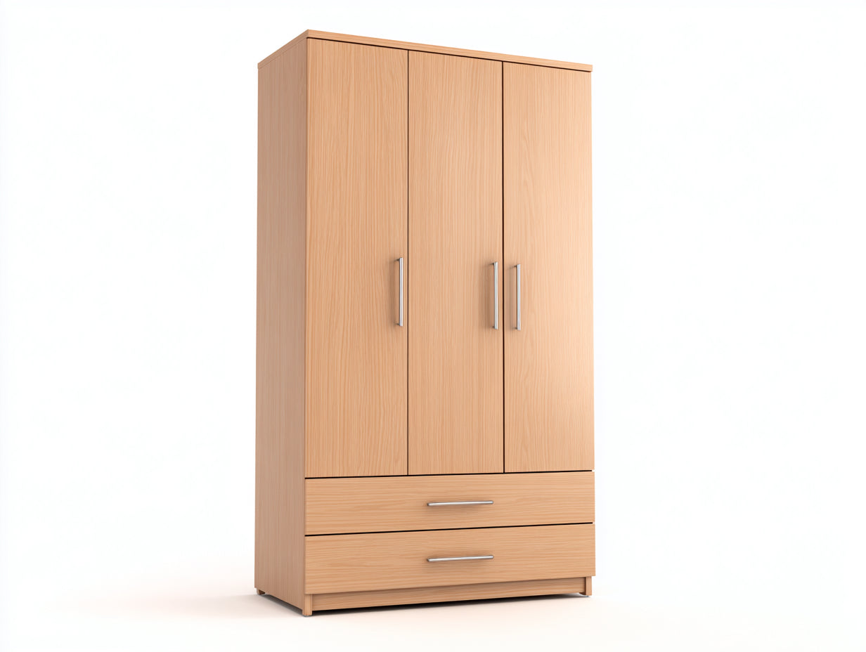 Kleiderschrank Holzwerkstoff 120x55x200 cm braun - modernes Design