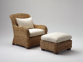 Polyrattan Gartensessel Rattanoptik 82x78x88 cm - natur creme - mit Fußhocker