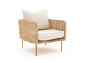 Polyrattan Gartensessel 82x76x78 cm - Natur-Beige - modernes Gartendesign