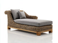 Sonnenliege Polyrattan 190x78x82 cm braun-grau - modernes Lounge Design