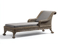 Sonnenliege Polyrattan 185x72x80 cm - Naturgrau-Dunkelgrau - Für Garten - Klassisches Design