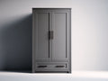 Kleiderschrank 110x55x190 cm - Holzwerkstoff in Grau - moderner Stauraum mit 2 Türen und 1 Schublade