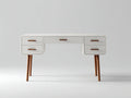 Schreibtisch Holzwerkstoff 140x60x78 cm - Weiß-Naturholz - Für Arbeitszimmer - Modernes Design