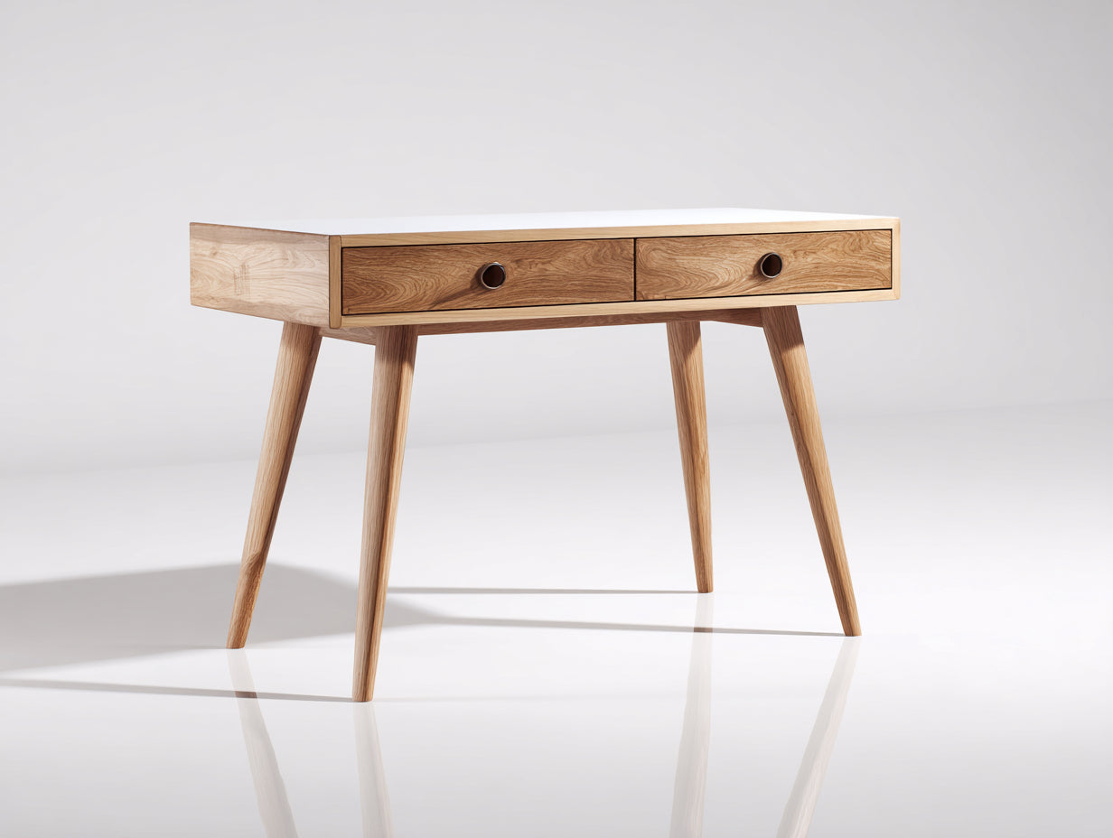 Schreibtisch Massivholz 120x55x76 cm - Naturholz - Für Arbeitszimmer - Modernes Design