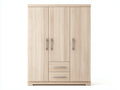 Kleiderschrank Holzwerkstoff 130x55x190 cm - Helle Eiche - Für Schlafzimmer - Modernes Design