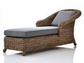 Sonnenliege Polyrattan 188x76x90 cm braun-grau - elegantes Lounge Design