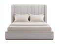 Doppelbett 215x180x125 cm - gepolsterter Stoff in Beige - moderner Stil