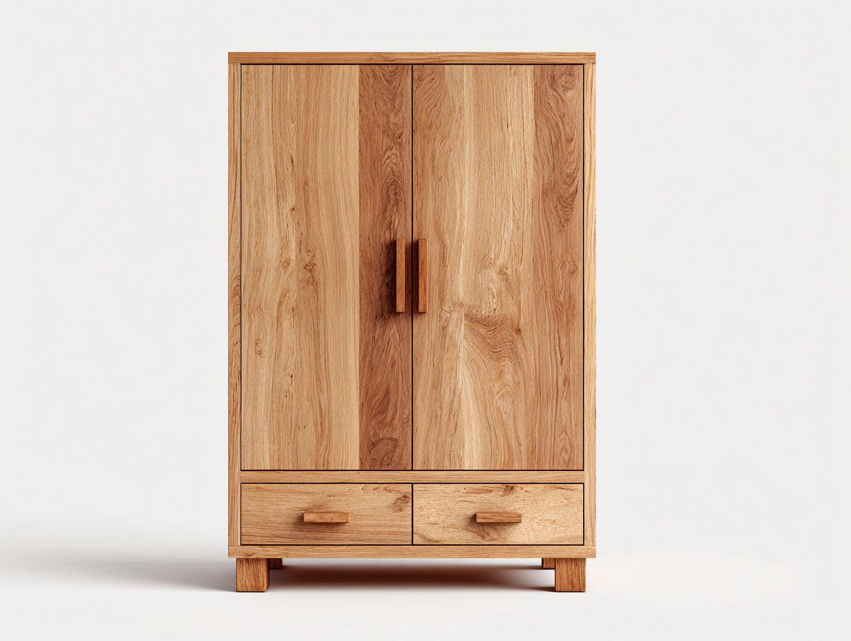 Kleiderschrank - Holz - 100x50x175 cm - Natur - modernes Design