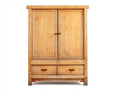 Kleiderschrank Massivholz 115x55x180 cm braun - rustikales Design
